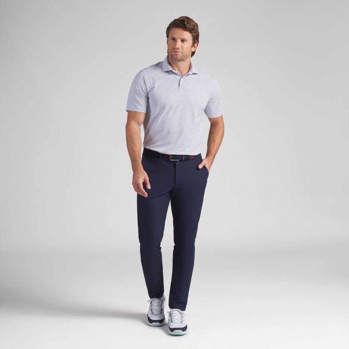 BRRR Stripe Golf Polo - Puma Golf Classic