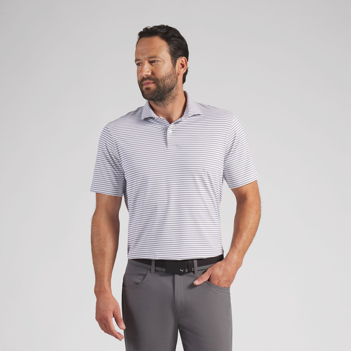 BRRR Stripe Golf Polo - Puma Golf Classic