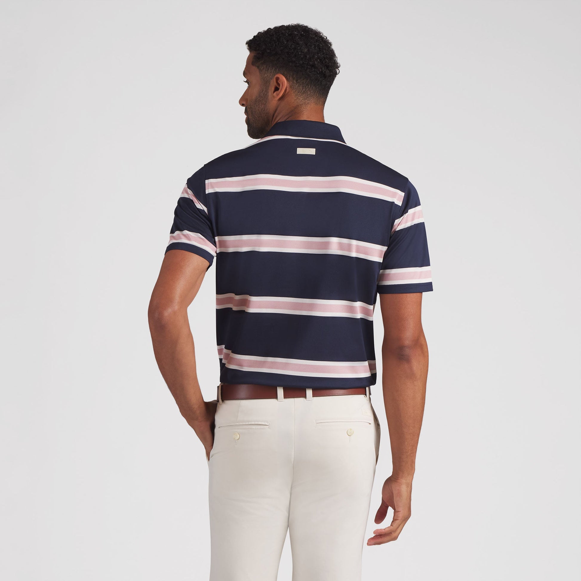 AP Pique Stripe Golf Polo - Puma Golf Essential