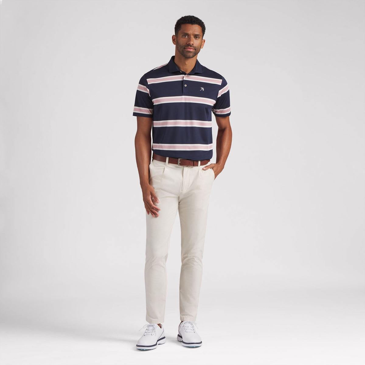 AP Pique Stripe Golf Polo - Puma Golf Essential