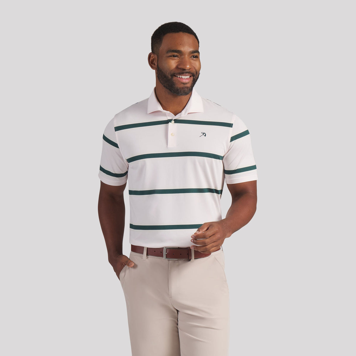 AP Pique Stripe Golf Polo - Puma Golf Essential