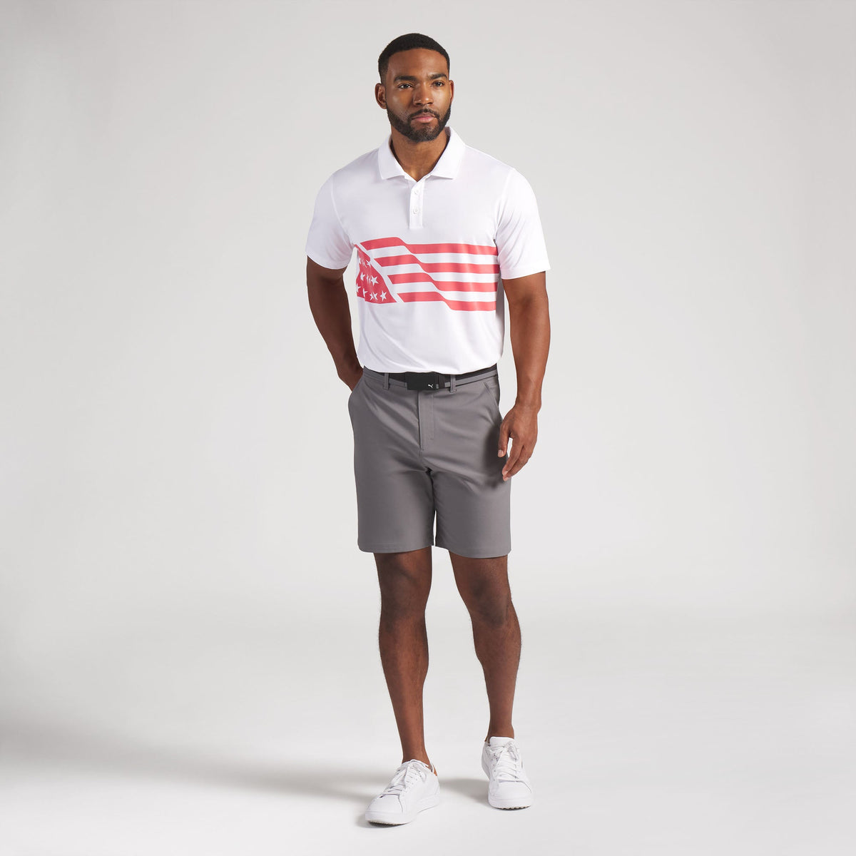 Volition Flag Golf Polo - Puma Golf Classic