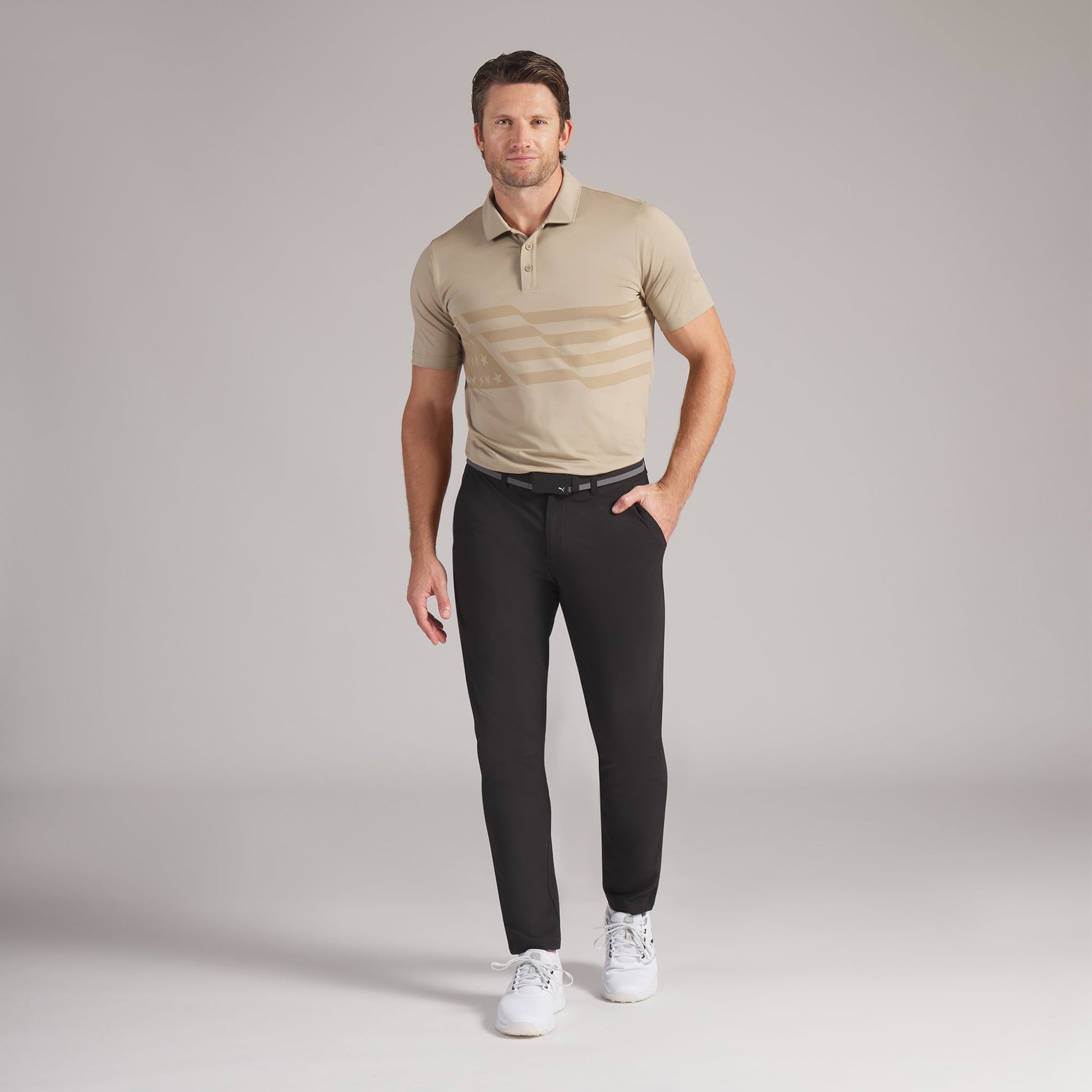 Volition Flag Golf Polo - Puma Golf Classic