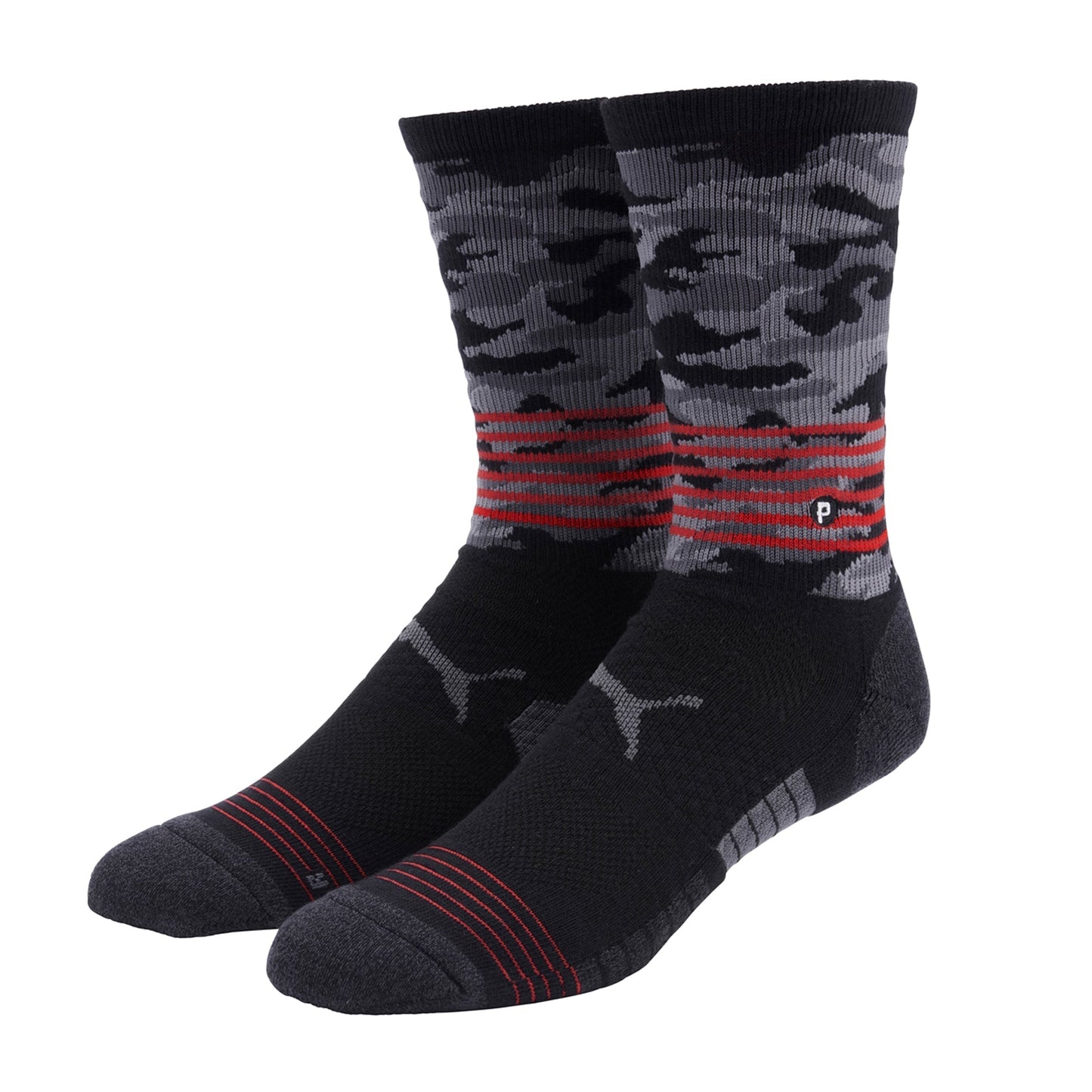 Black / Fiery Red,S