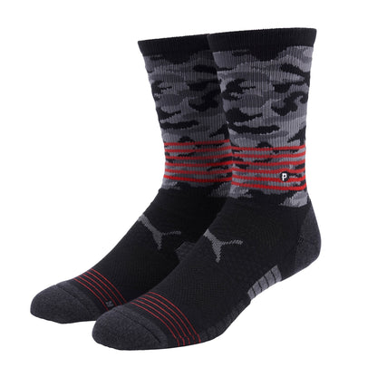 Black / Fiery Red,S