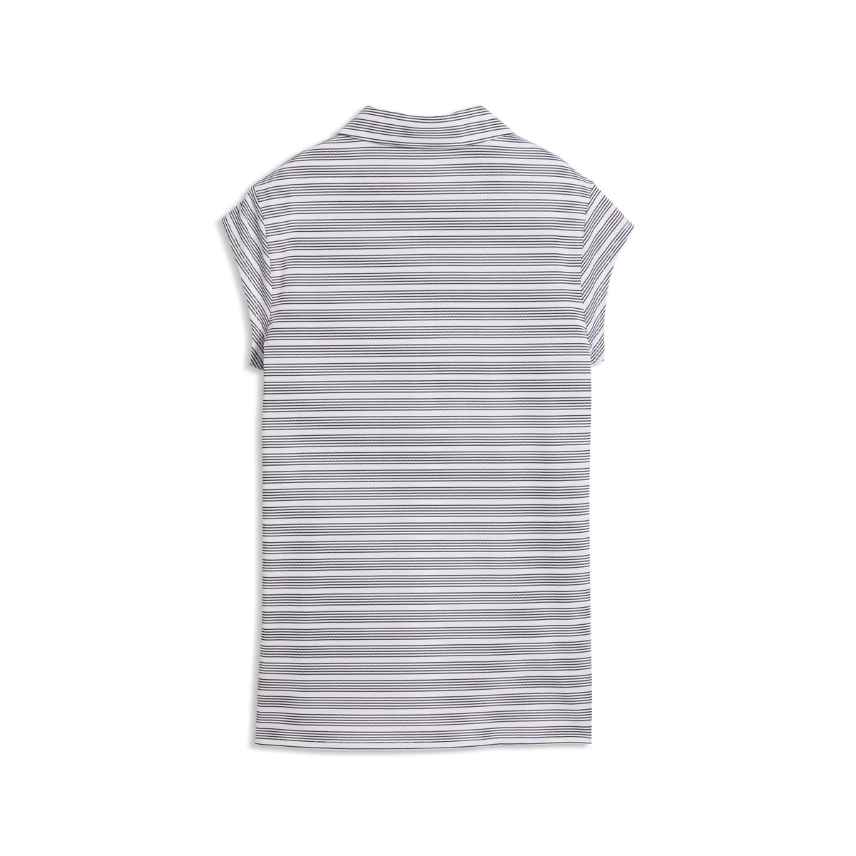 Women's Pique YD Stripe Cap Sleeve Golf Polo - Puma Golf Classic