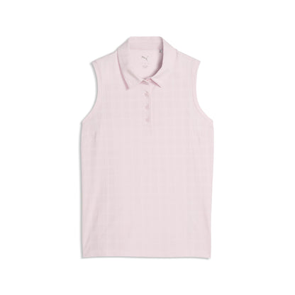Women's Plaid Knit Sleeveless Golf Polo - Puma Golf Great Value