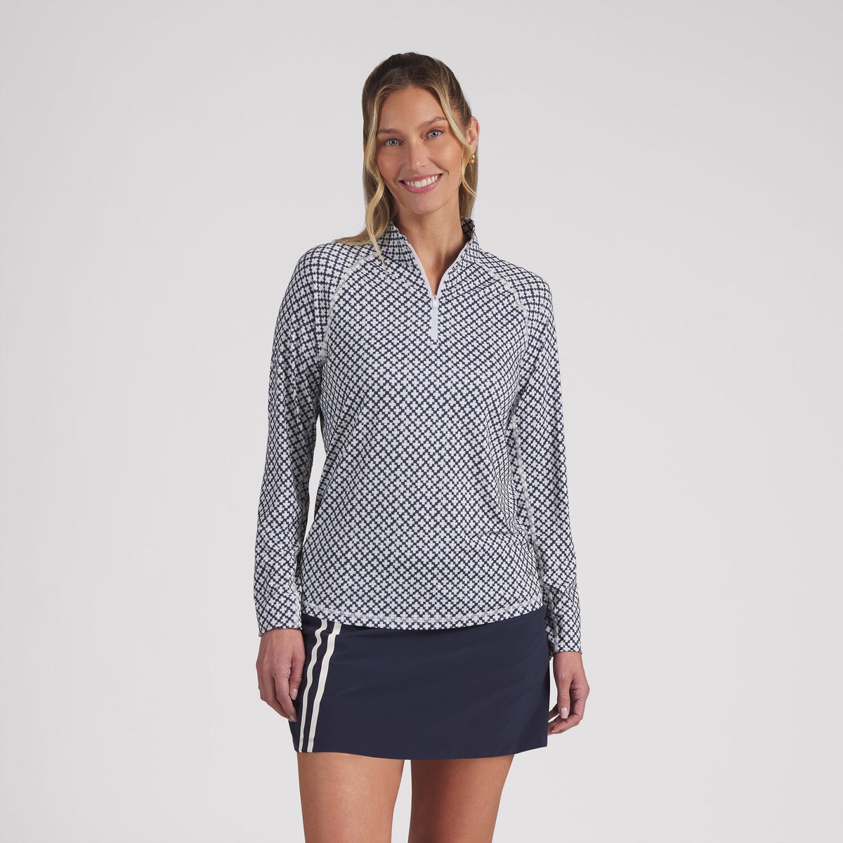 Women's UV Club Print Golf 1/4 Zip - Puma Golf Essential