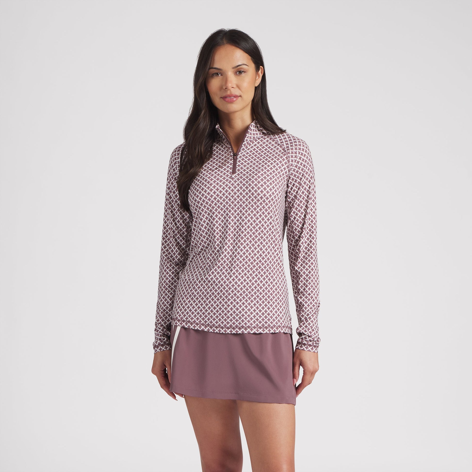 Women's UV Club Print Golf 1/4 Zip - Puma Golf Essential