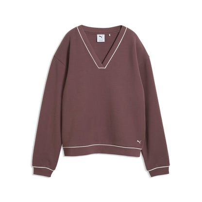 Women's CLOUDSPUN Fleece V-Neck Golf Sweater - Puma Golf Everyday