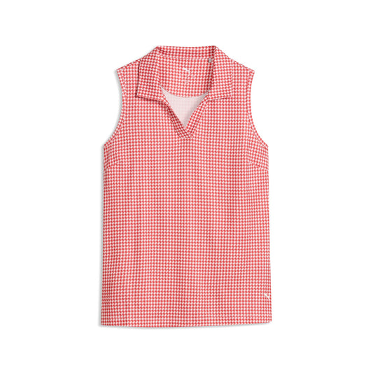 Women's CLOUDSPUN Mono Check Sleeveless Golf Polo - Puma Golf Latest