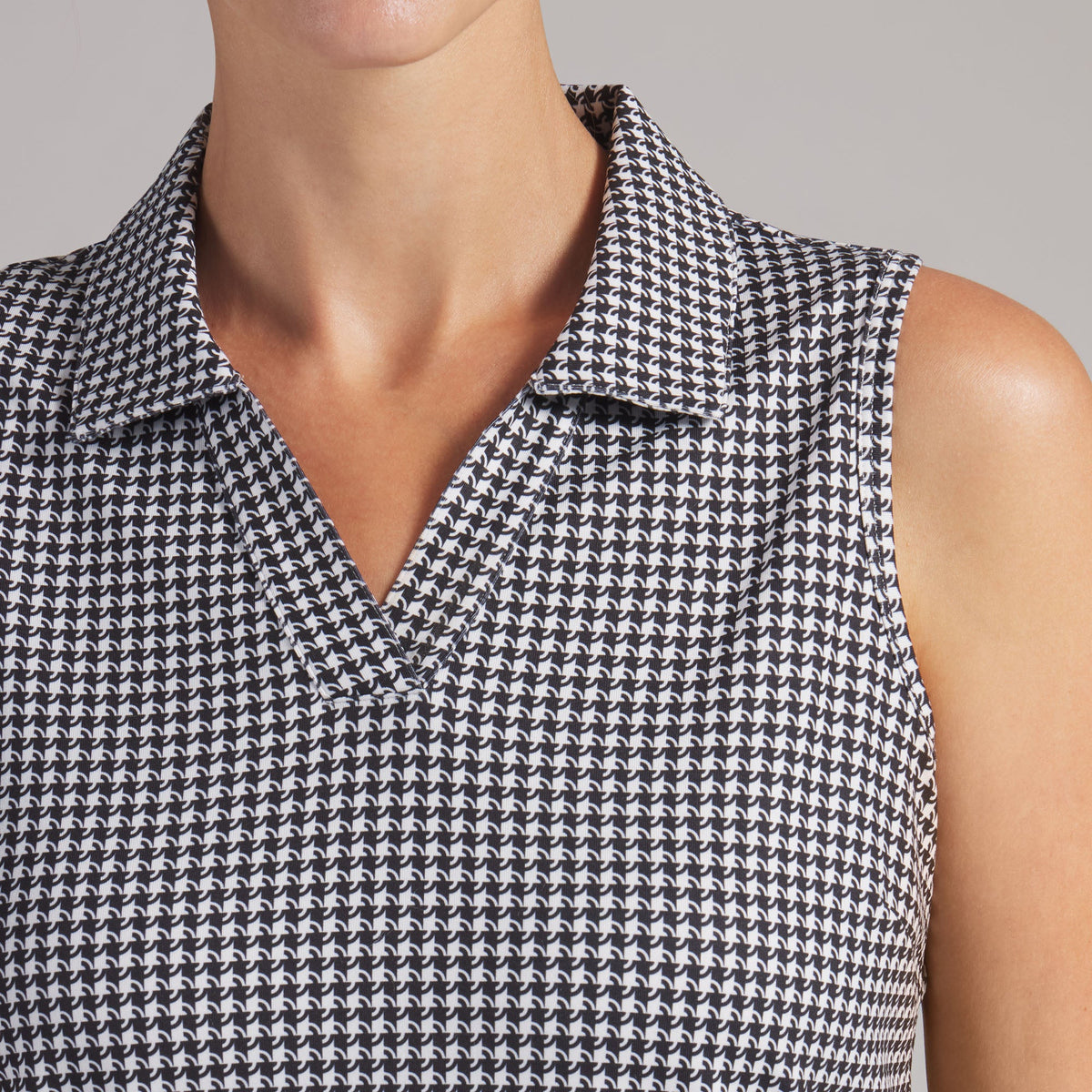 Women's CLOUDSPUN Mono Check Sleeveless Golf Polo - Puma Golf Latest
