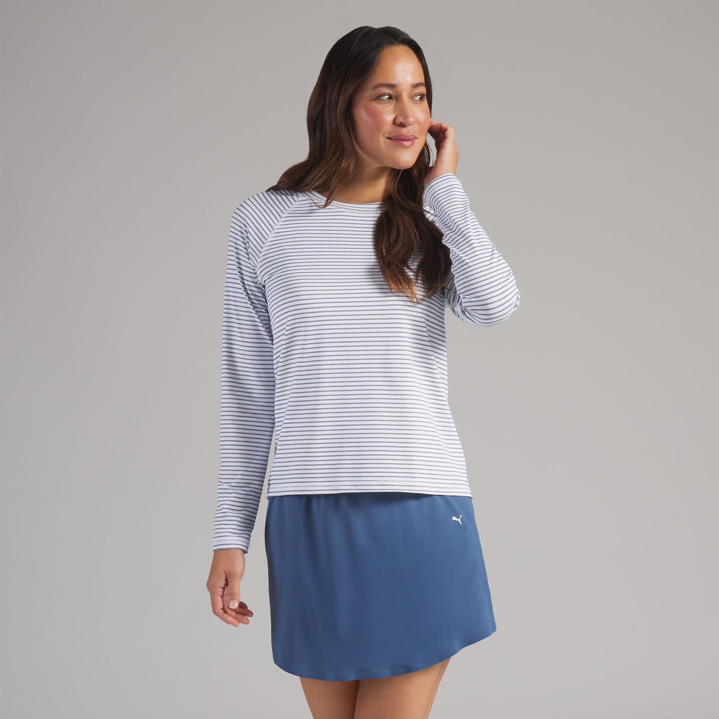Women's UV Stripe Golf Crewneck - Puma Golf Essential