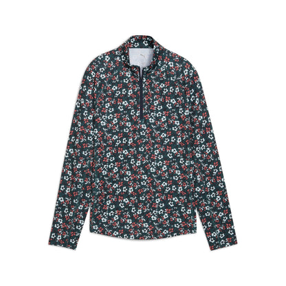 Women's YouV Floral Burst Golf 1/4 Zip - Puma Golf Classic