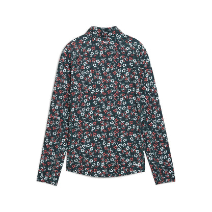 Women's YouV Floral Burst Golf 1/4 Zip - Puma Golf Classic