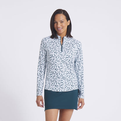 Women's YouV Floral Burst Golf 1/4 Zip - Puma Golf Classic