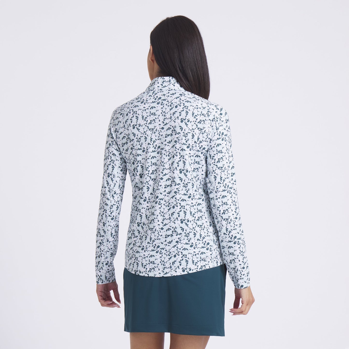 Women's YouV Floral Burst Golf 1/4 Zip - Puma Golf Classic