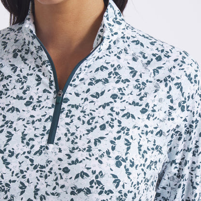 Women's YouV Floral Burst Golf 1/4 Zip - Puma Golf Classic