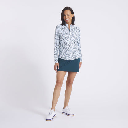 Women's YouV Floral Burst Golf 1/4 Zip - Puma Golf Classic