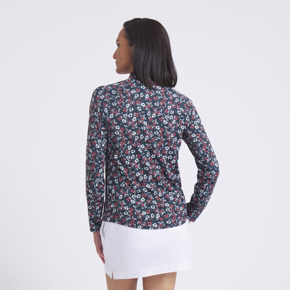 Women's YouV Floral Burst Golf 1/4 Zip - Puma Golf Classic