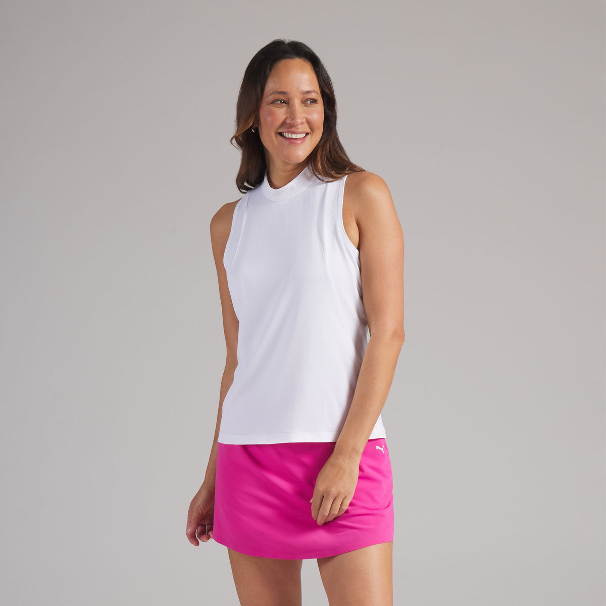 Women's Nylon Sport Sleeveless Mockneck Golf Polo - Puma Golf Classic