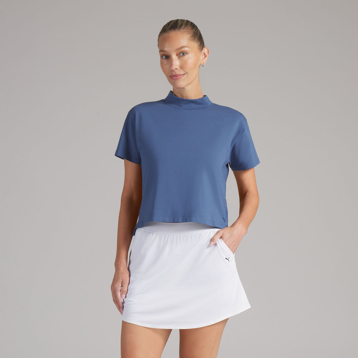 Women's Charlotte Modalon Mock Neck Golf Polo - Puma Golf Great Value