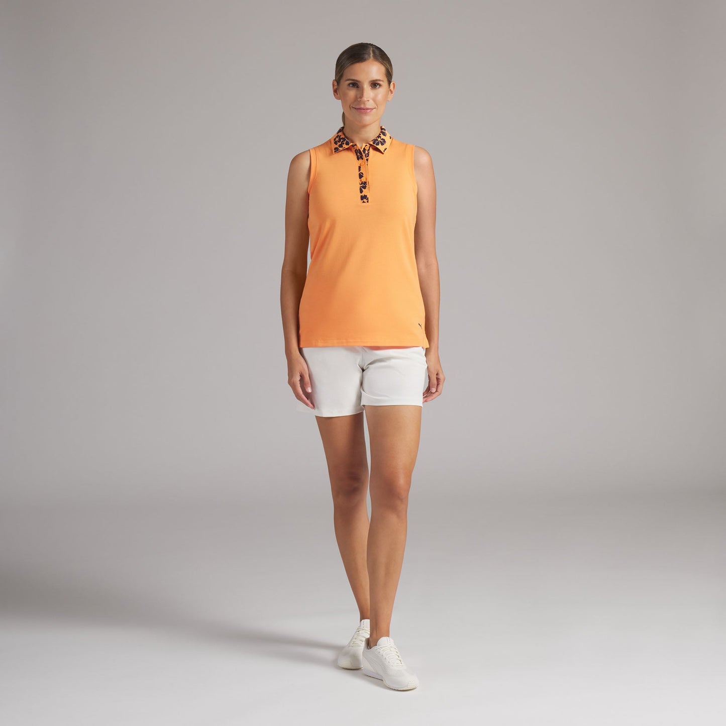 Women's Modalon Floral Rib Sleeveless Golf Polo - Puma Golf Quality