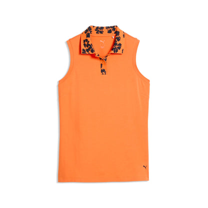 Women's Modalon Floral Rib Sleeveless Golf Polo - Puma Golf Quality