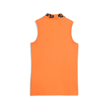 Women's Modalon Floral Rib Sleeveless Golf Polo - Puma Golf Quality