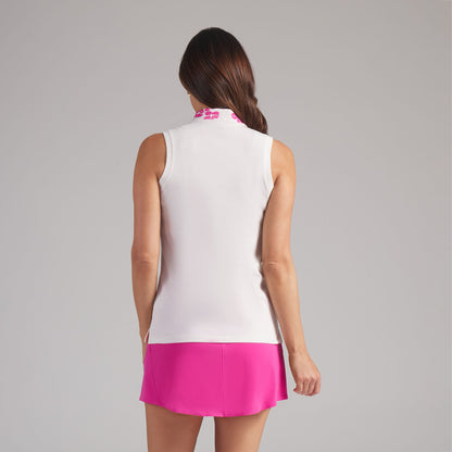 Women's Modalon Floral Rib Sleeveless Golf Polo - Puma Golf Quality