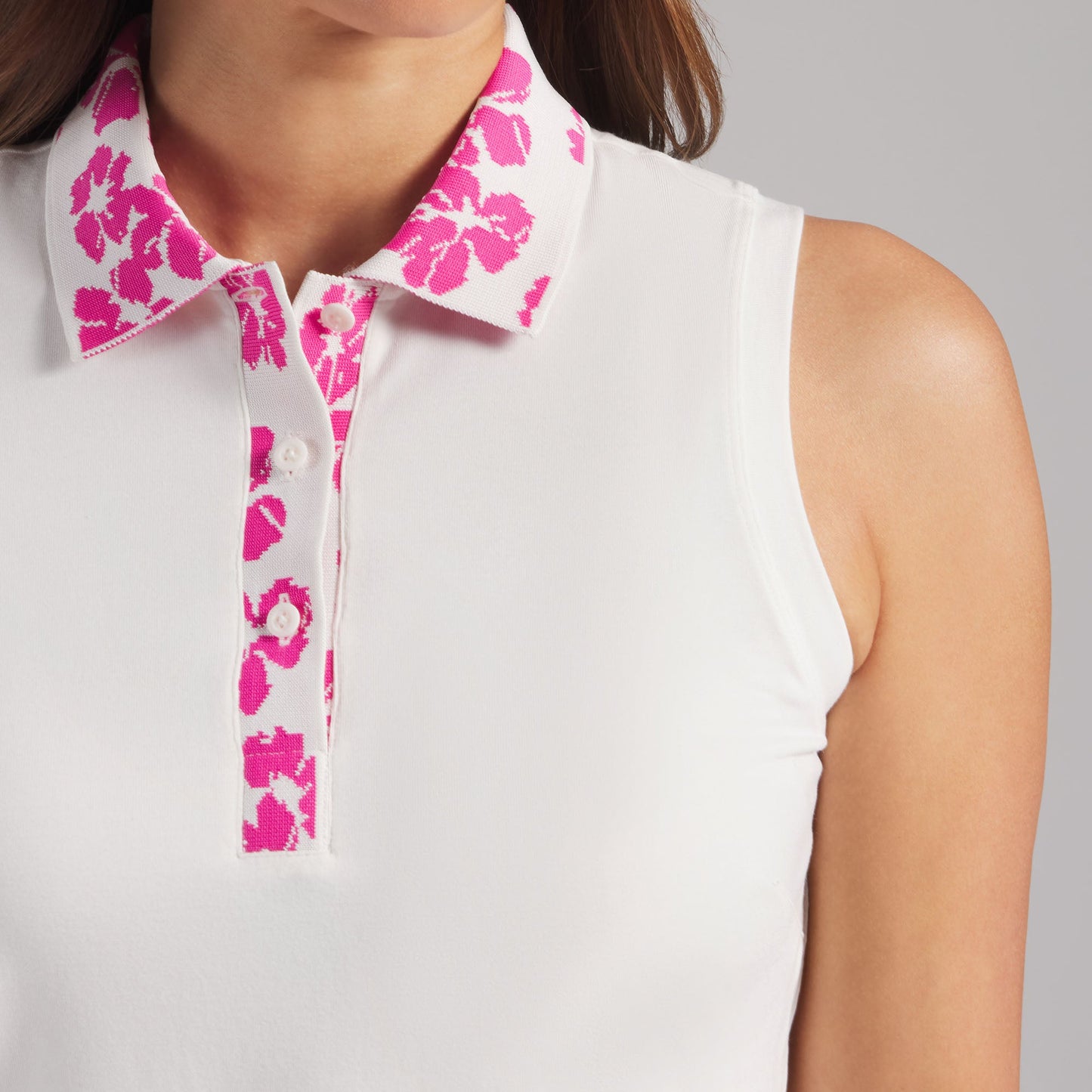 Women's Modalon Floral Rib Sleeveless Golf Polo - Puma Golf Quality