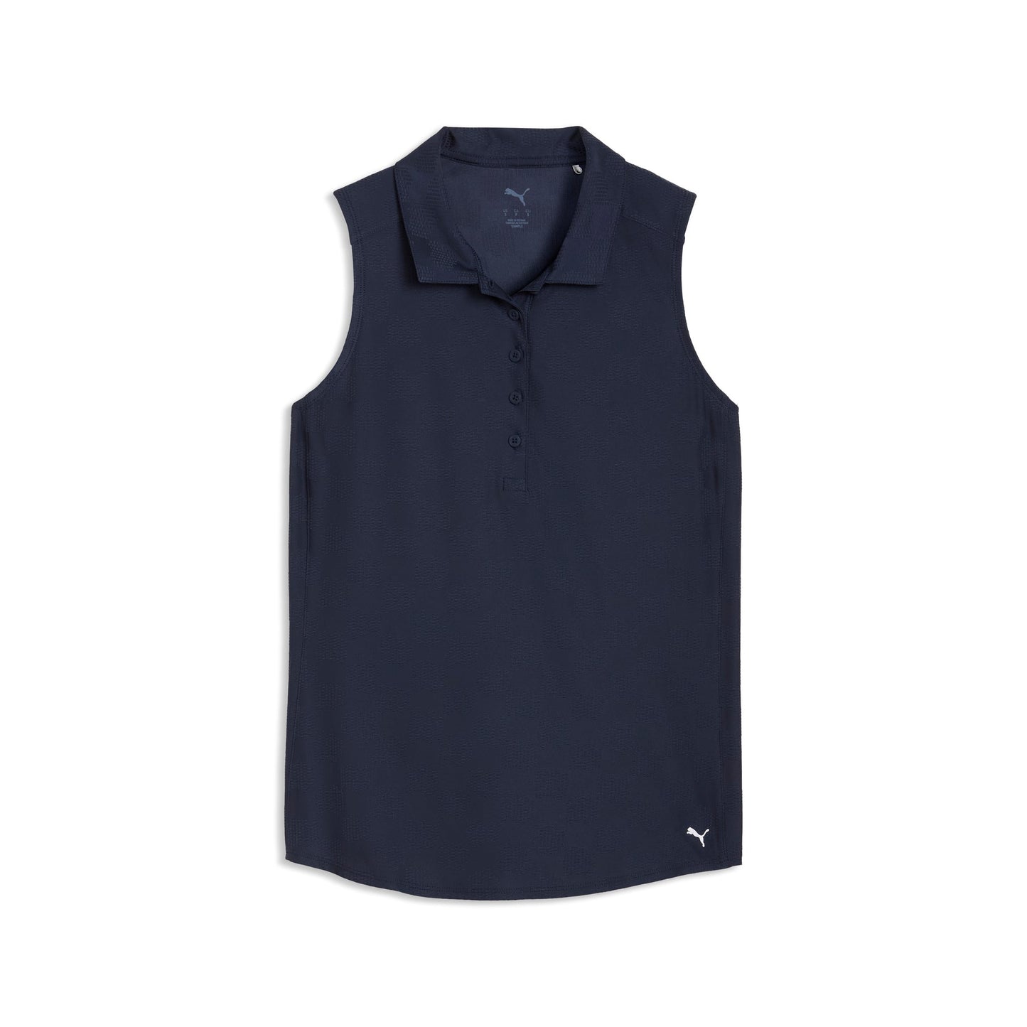 Women's Check Jacquard Sleeveless Golf Polo - Puma Golf Essential