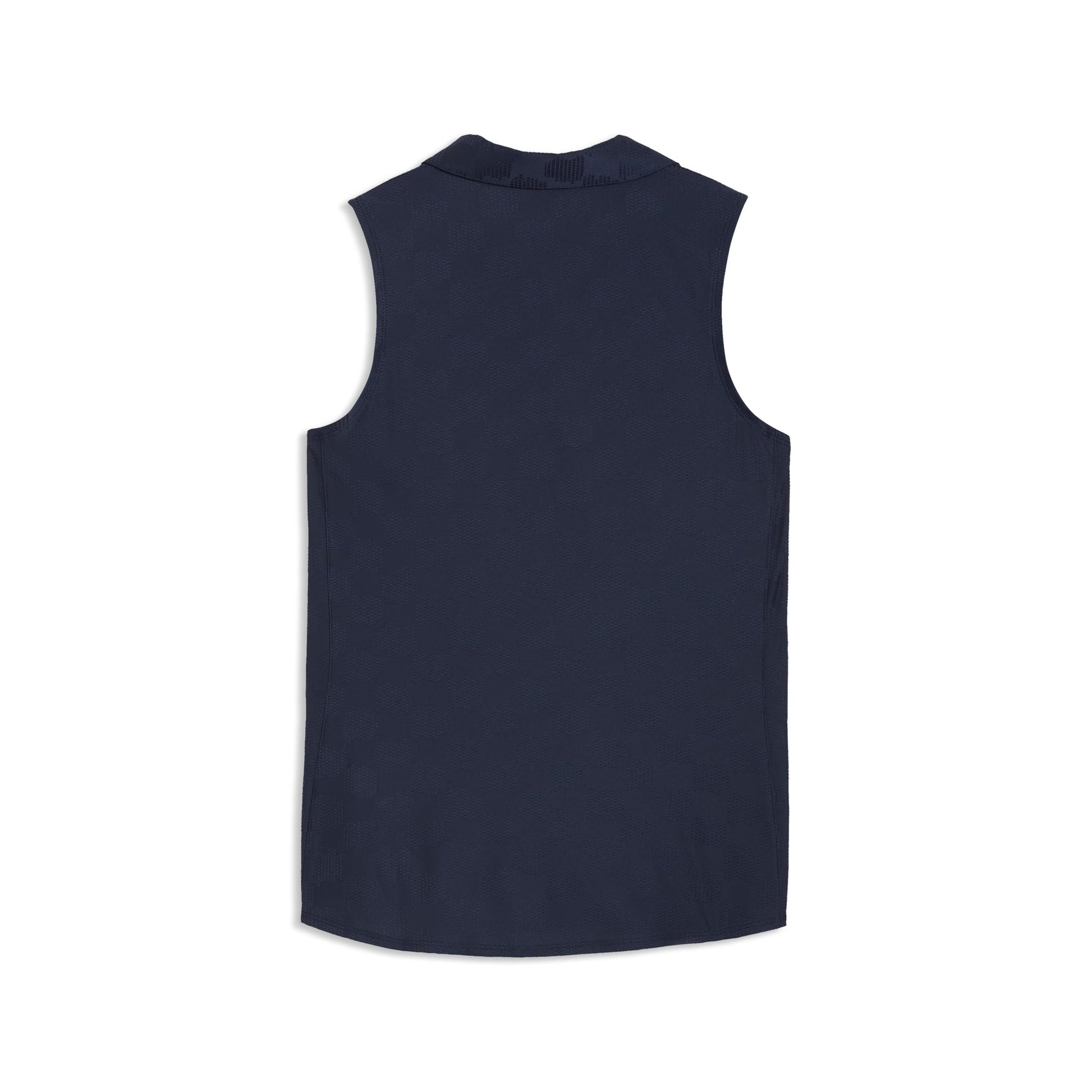 Women's Check Jacquard Sleeveless Golf Polo - Puma Golf Essential