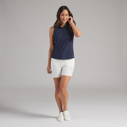 Women's Check Jacquard Sleeveless Golf Polo - Puma Golf Essential