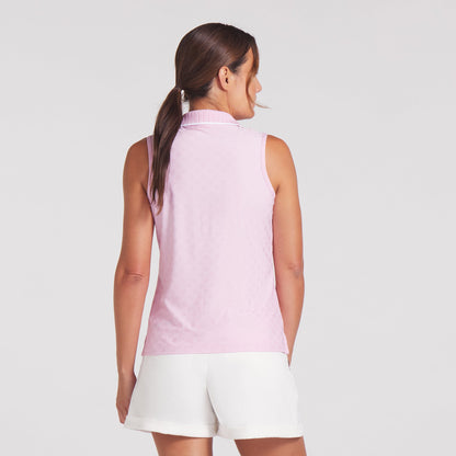 Women's AP Jacquard Sleeveless Golf Polo - Puma Golf Classic