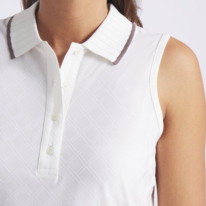 Women's AP Jacquard Sleeveless Golf Polo - Puma Golf Classic