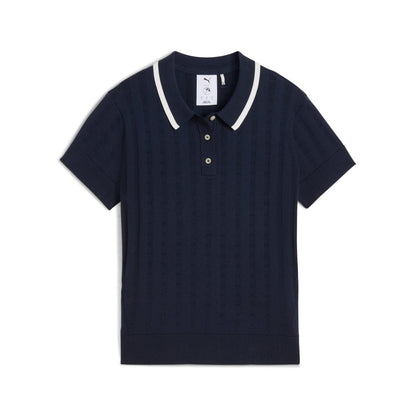 Women's AP Pointelle Golf Polo - Puma Golf Essential