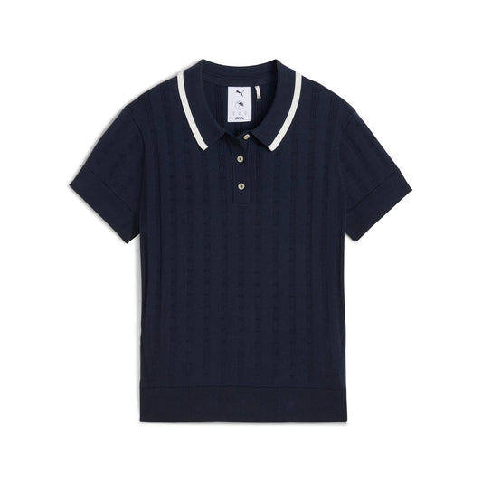Women's AP Pointelle Golf Polo - Puma Golf Essential