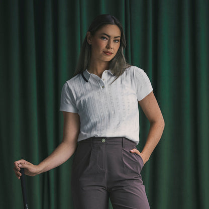 Women's AP Pointelle Golf Polo - Puma Golf Essential