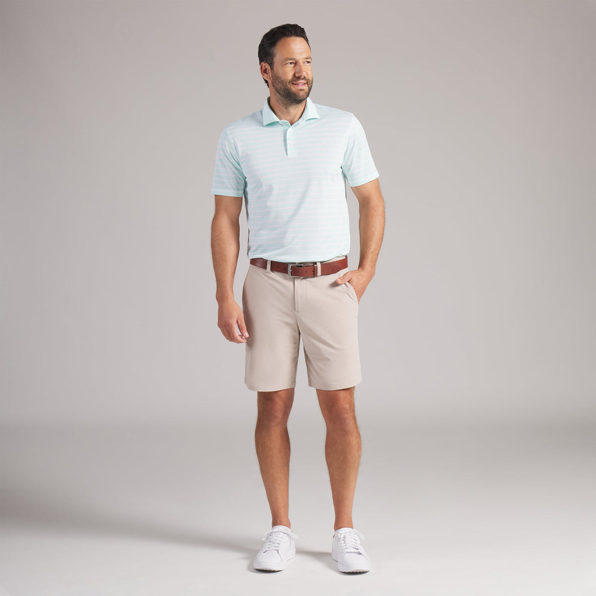 Clubhouse Stripe Golf Polo - Puma Golf Essential