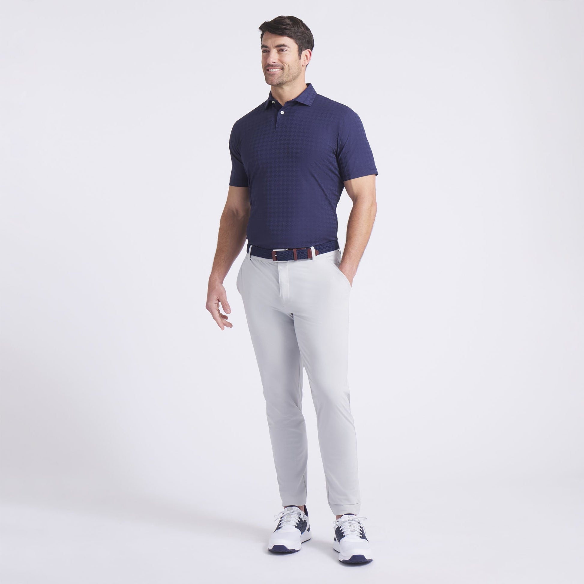 MATTR Houndstooth Golf Polo - Puma Golf Quality