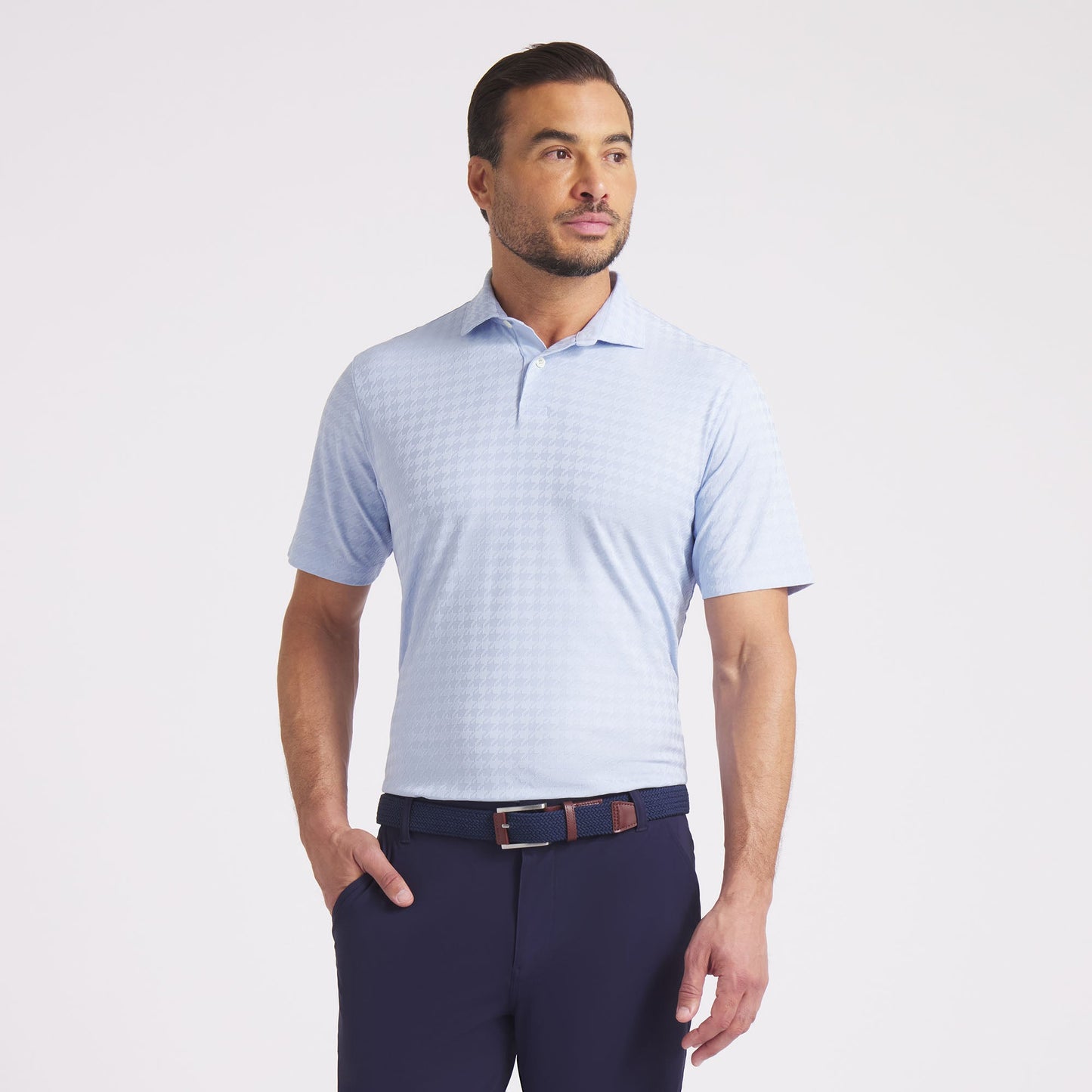 MATTR Houndstooth Golf Polo - Puma Golf Quality