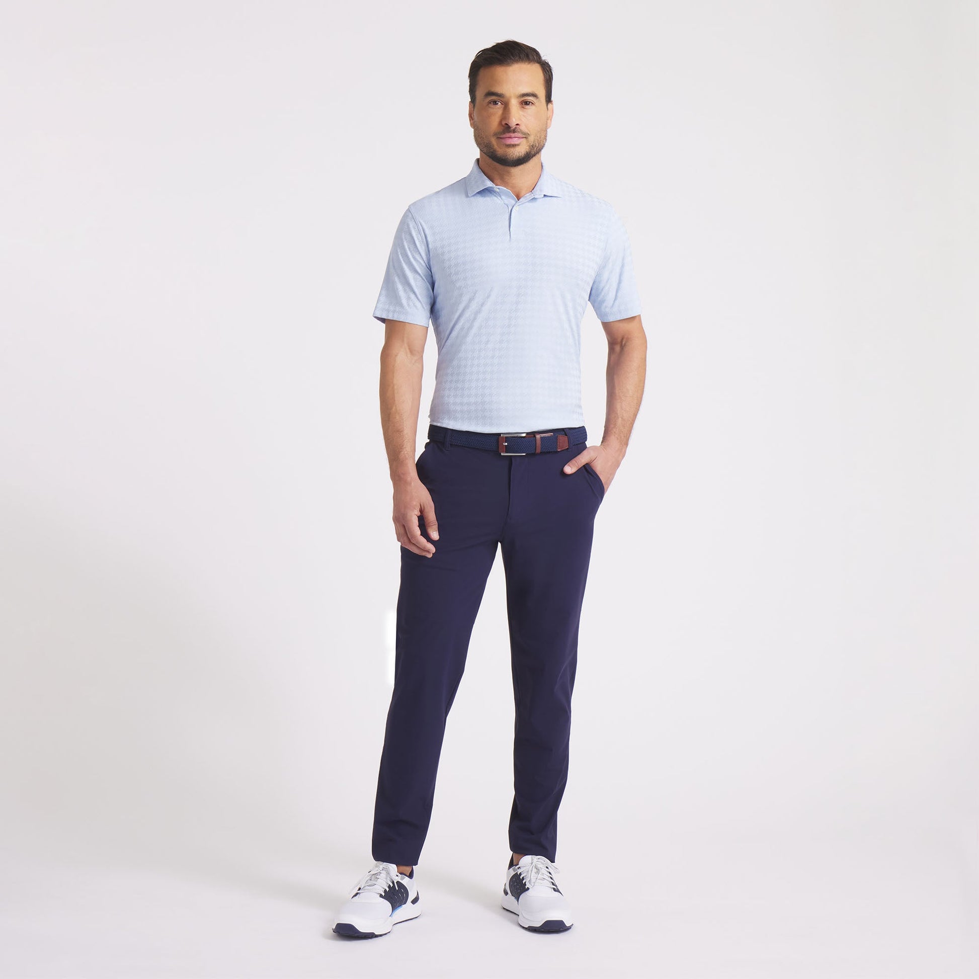 MATTR Houndstooth Golf Polo - Puma Golf Quality