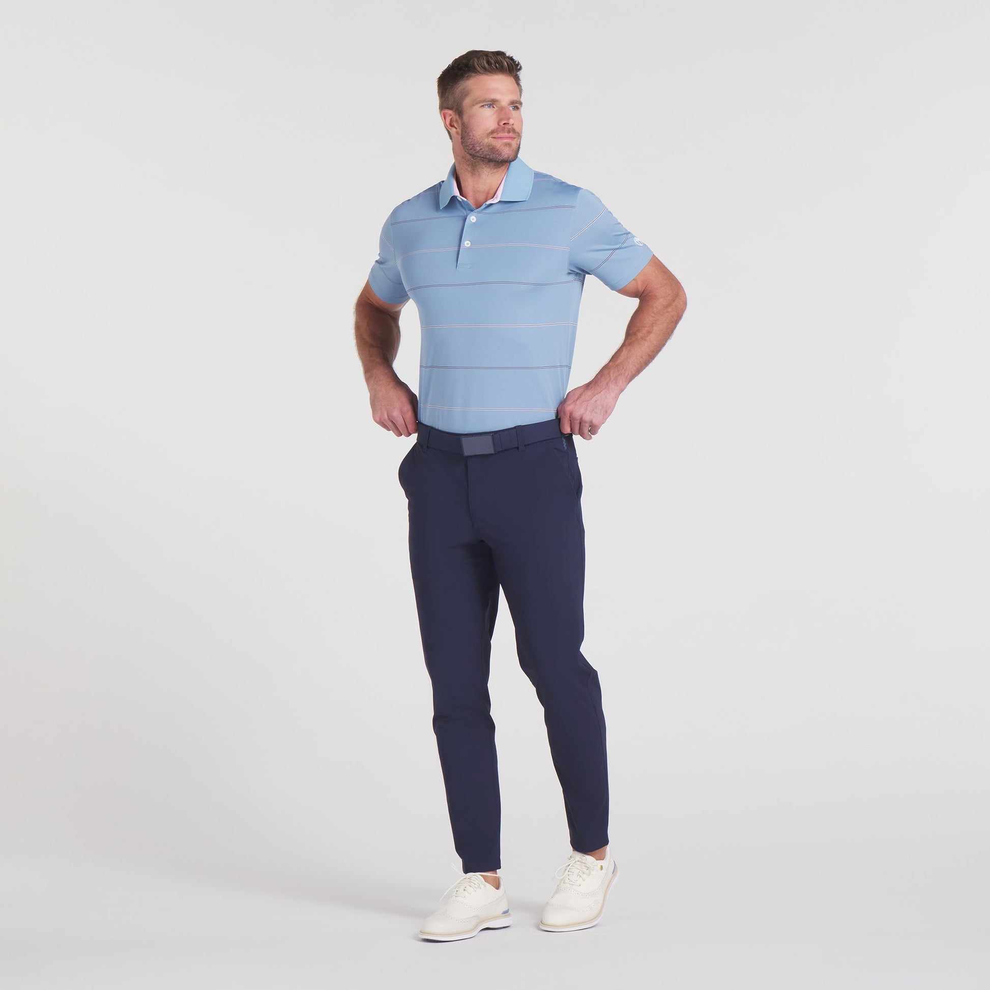 AP Rugby Stripe Golf Polo - Puma Golf Essential