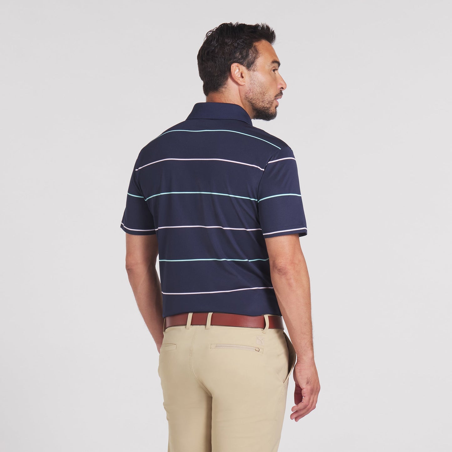 AP Rugby Stripe Golf Polo - Puma Golf Essential