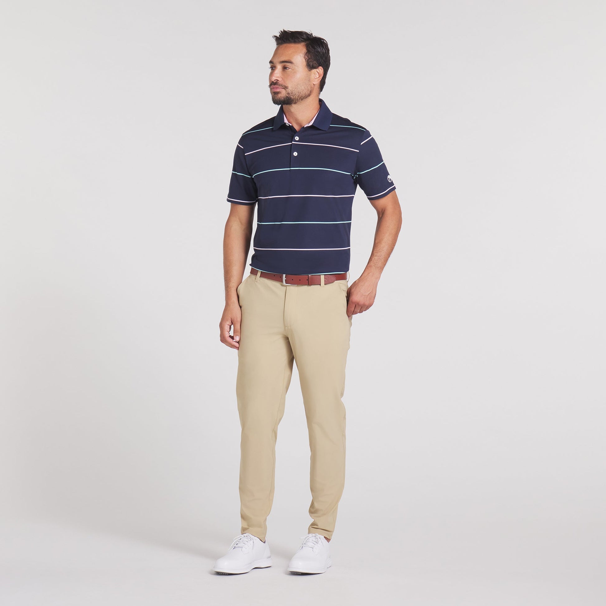 AP Rugby Stripe Golf Polo - Puma Golf Essential