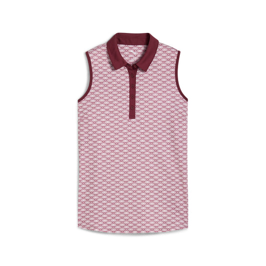 Women's CLOUDSPUN Scallop Sleeveless Golf Polo - Puma Golf Classic