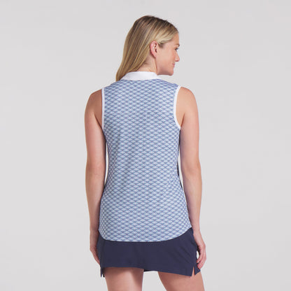 Women's CLOUDSPUN Scallop Sleeveless Golf Polo - Puma Golf Classic