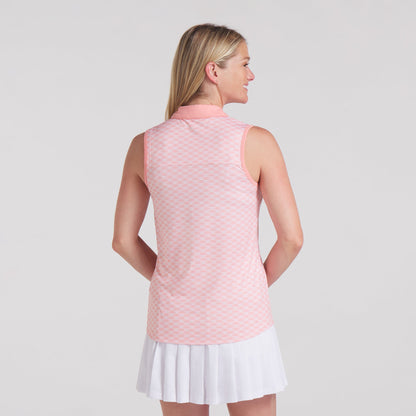 Women's CLOUDSPUN Scallop Sleeveless Golf Polo - Puma Golf Classic