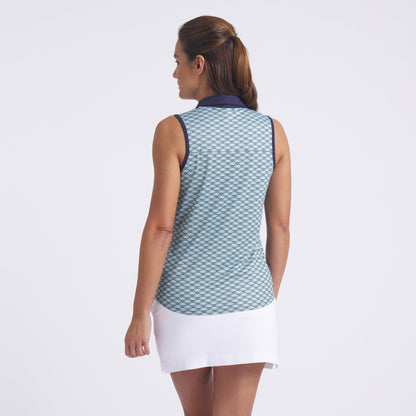 Women's CLOUDSPUN Scallop Sleeveless Golf Polo - Puma Golf Classic